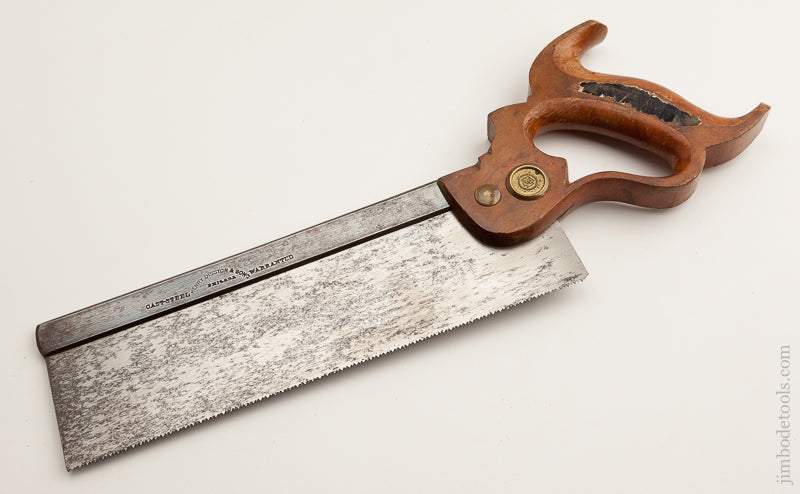 JUST SHARPENED 15 point 10 inch Crosscut HENRY DISSTON & SONS Back Saw with Decal - 74128R