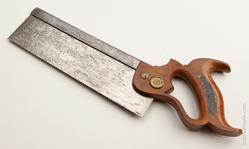 JUST SHARPENED 15 point 10 inch Crosscut HENRY DISSTON & SONS Back Saw with Decal - 74128R