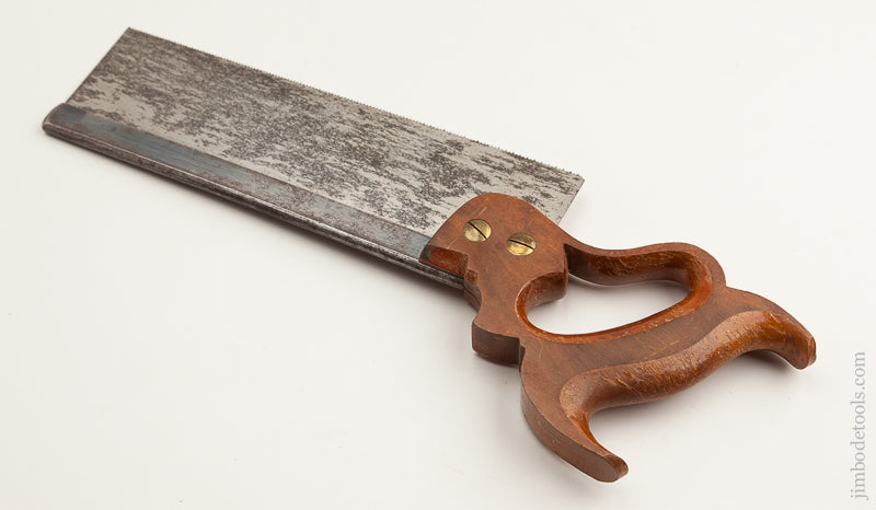 JUST SHARPENED 15 point 10 inch Crosscut HENRY DISSTON & SONS Back Saw with Decal - 74128R