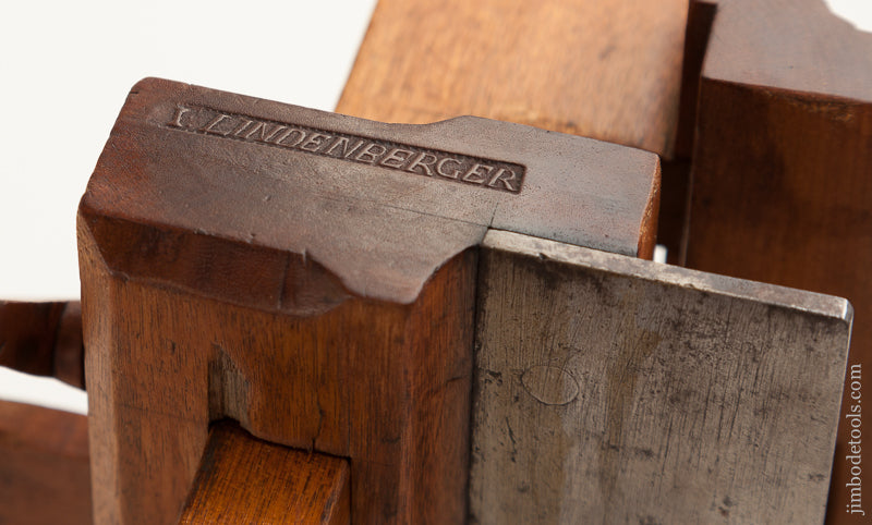EXTRA FINE Yellow Birch Plow Plane by I:LINDENBERGER circa 1785-1817 - 74226U