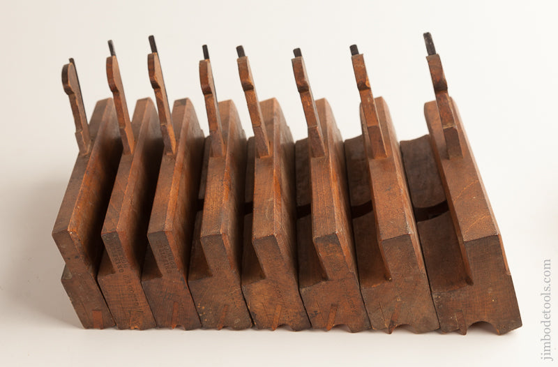Great GRIFFITHS NORWICH Set of Eight Side Bead Moulding Planes circa 1803-1958 75066 - 75066