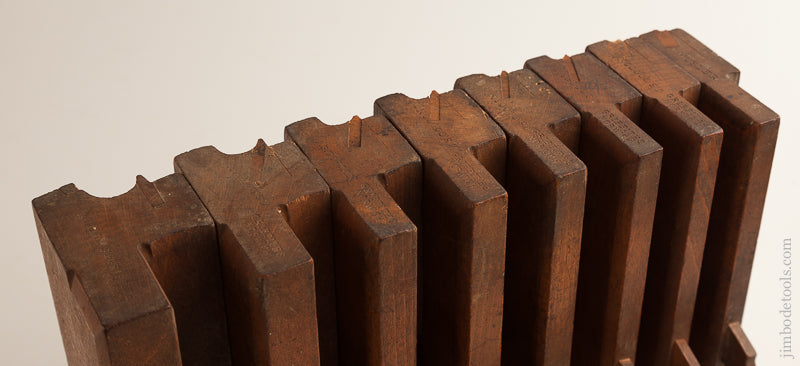 Great GRIFFITHS NORWICH Set of Eight Side Bead Moulding Planes circa 1803-1958 75066 - 75066
