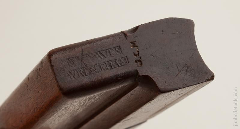 G. HAWES Ten inch Yellow Birch 1 1/4 inch Hollow Molding Plane circa 1790 Wrentham, MA - 76065U