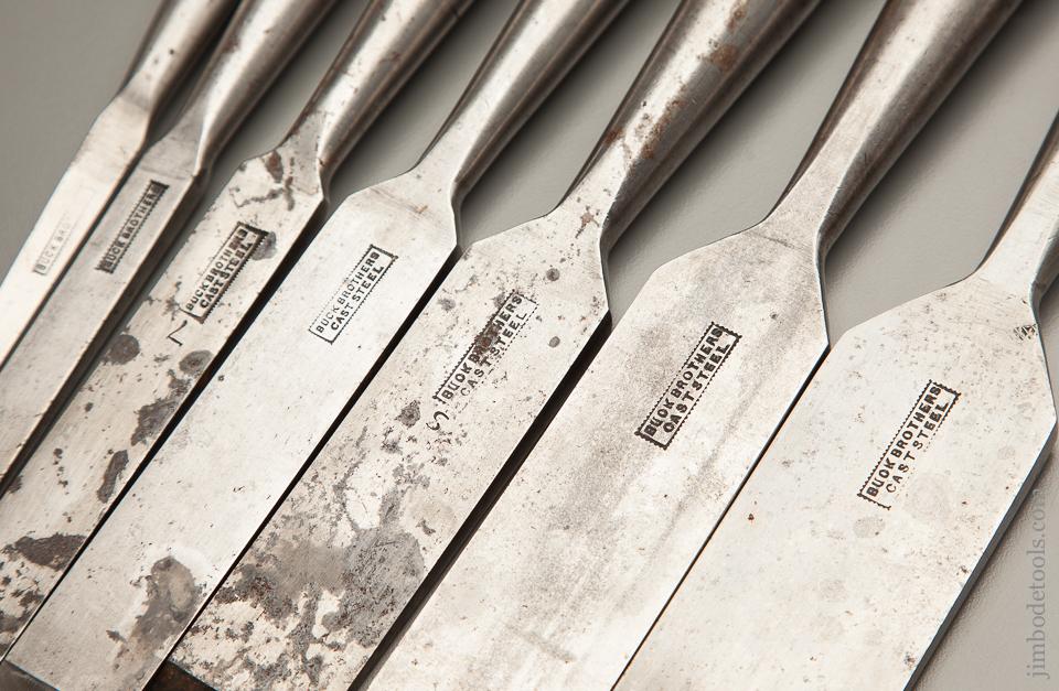 Great Set of Seven BUCK BROTHERS Socket Firmer Chisels - 76162