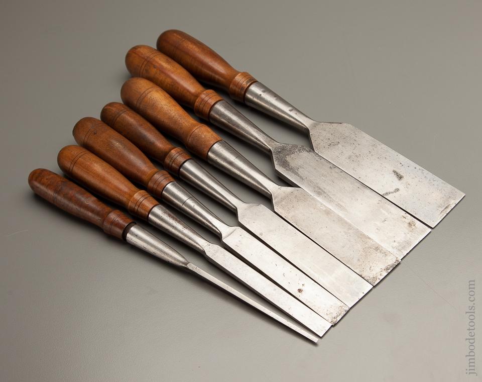 Great Set of Seven BUCK BROTHERS Socket Firmer Chisels - 76162