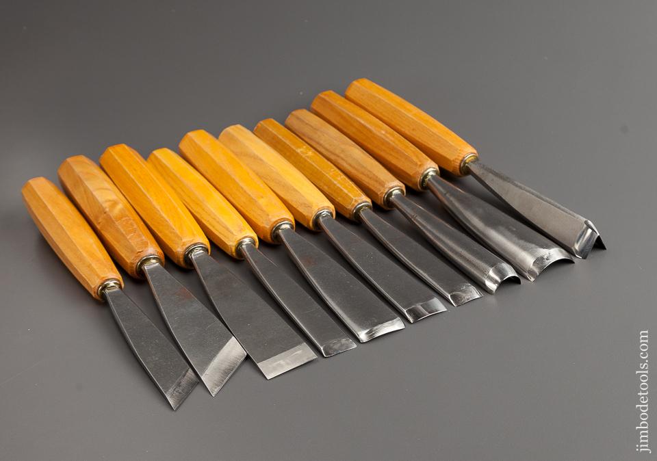 Ten Huge and Mint! PFEIL SWISS MADE Gouges in Original Plane - 76263