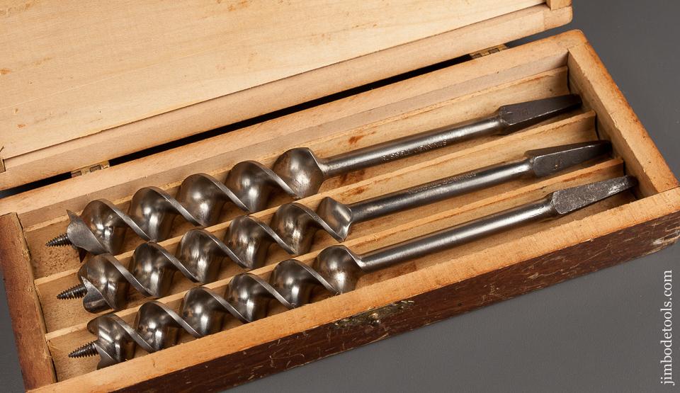 Complete Set of 13 RUSSELL JENNINGS Auger Bits in Original 3 Tiered Box - 76322