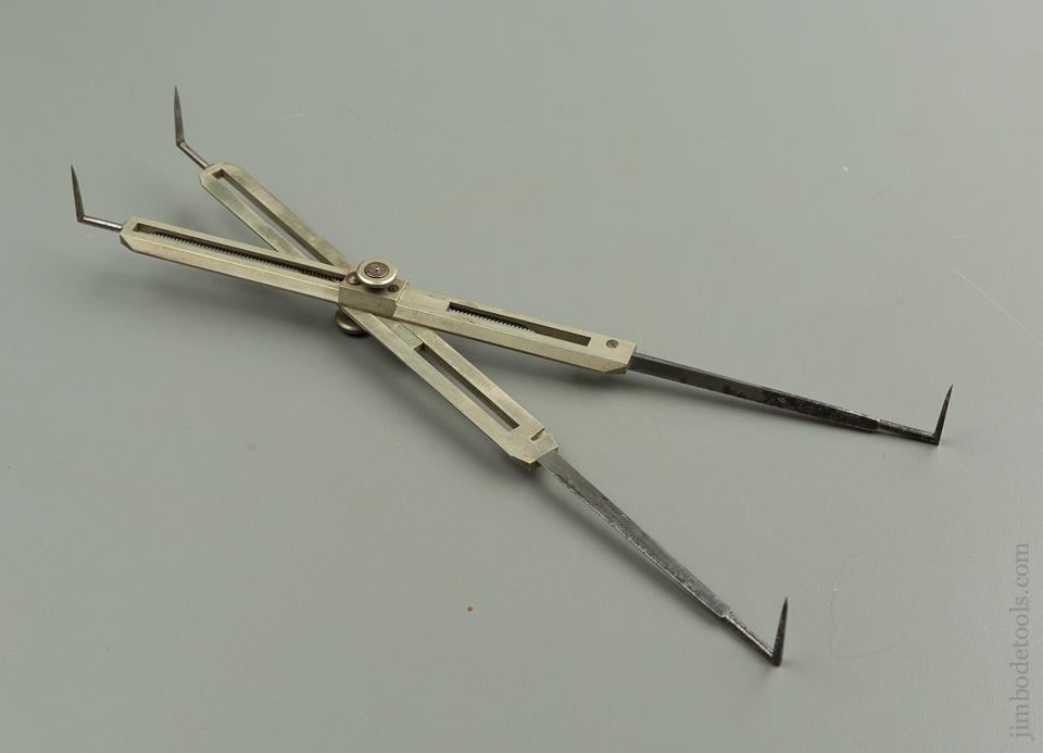 RARE! K&E 11 inch Geared German Silver Dog Leg Proportional Dividers - 76388U