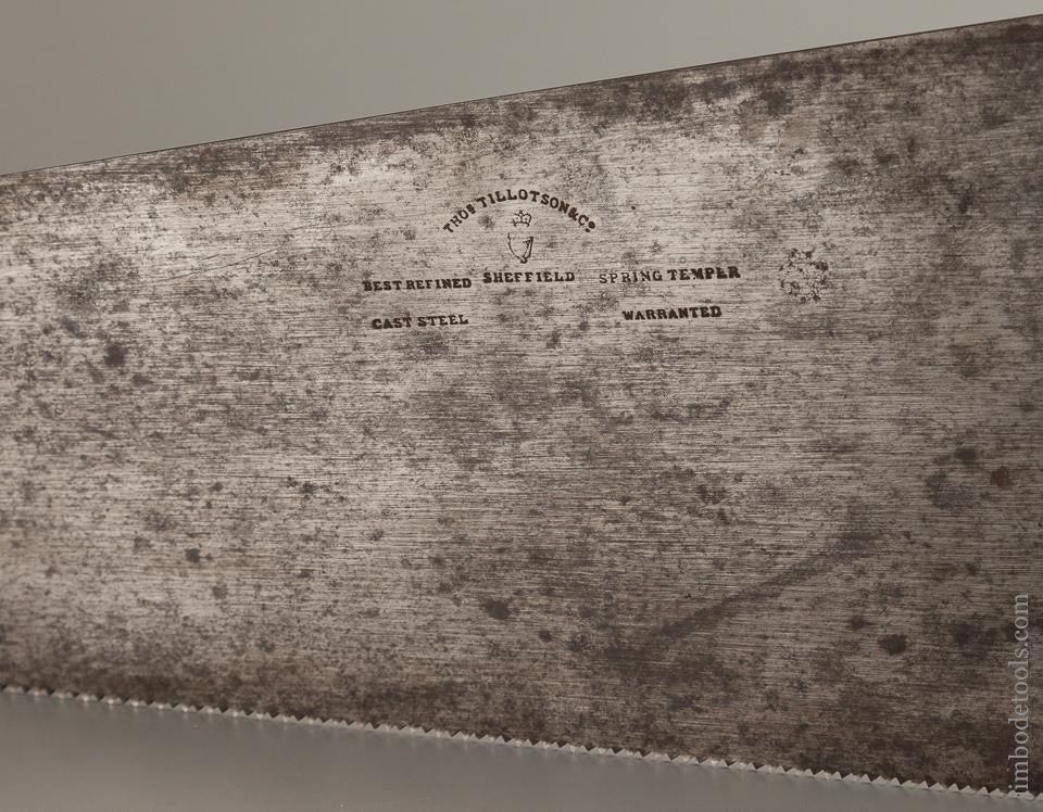 Fabulous! Quadruple Medallion TILLOTSON 4 point 26 inch Crosscut Hand Saw with Double Nib - 76413U