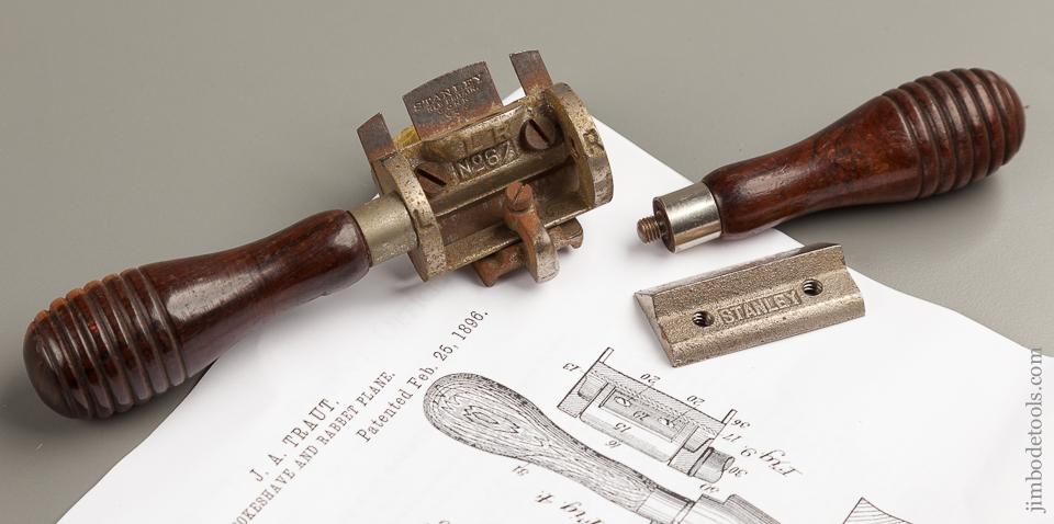 TRAUT'S February 25, 1896 Patent STANLEY V Logo No. 67 Universal Spoke Shave - 76421