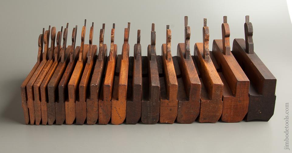 Complete Set of 18 MATHIESON Hollows & Rounds Molding Planes EVENS - 76528