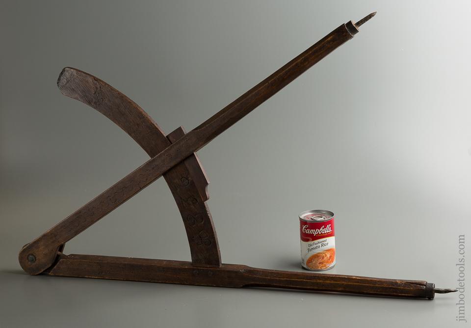 MASSIVE 33 inch Wooden Wing Dividers Dated 1837 CLEAN & FINE - 76632