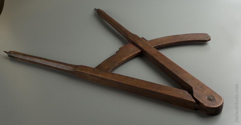 MASSIVE 33 inch Wooden Wing Dividers Dated 1837 CLEAN & FINE - 76632