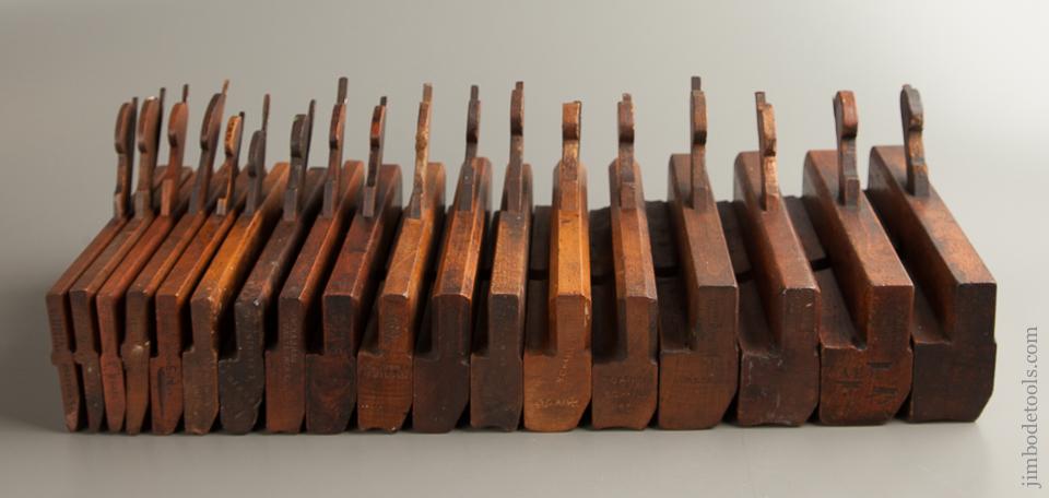 Complete Harlequin Set of 18 Hollows & Rounds Moulding Planes EVENS - 76659