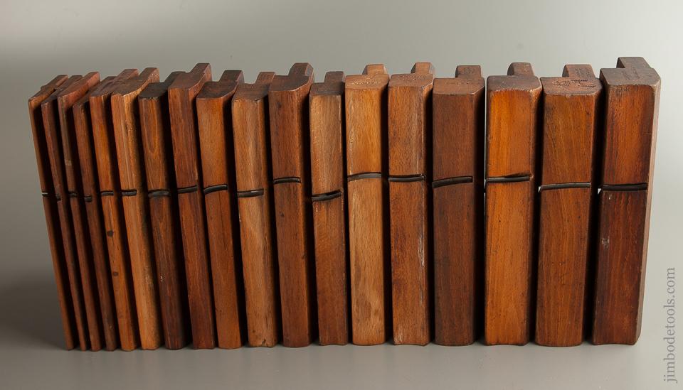 Complete Harlequin Set of 18 Hollows & Rounds Moulding Planes EVENS - 76659