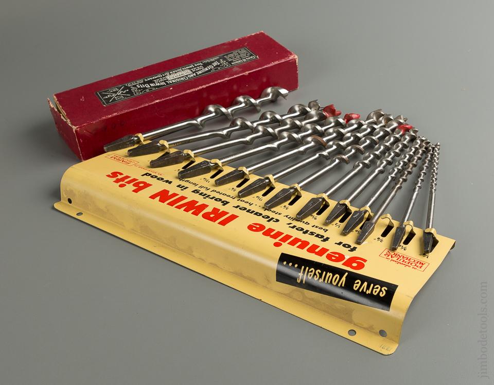 Beautiful Set of 13 IRWIN Bits in Original Box with MINT Display Rack - 76807