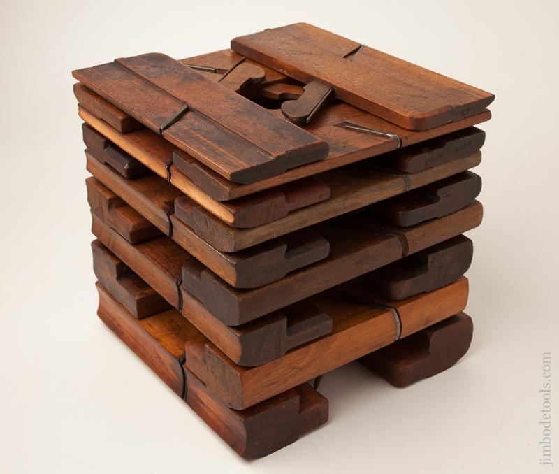 Complete Harlequin Set of 18 Hollows & Rounds Molding Planes EVENS - 76844R