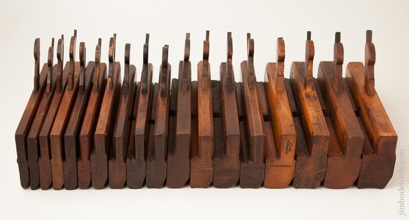 Complete Harlequin Set of 18 Hollows & Rounds Molding Planes EVENS - 76844R