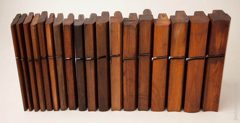 Complete Harlequin Set of 18 Hollows & Rounds Molding Planes EVENS - 76844R
