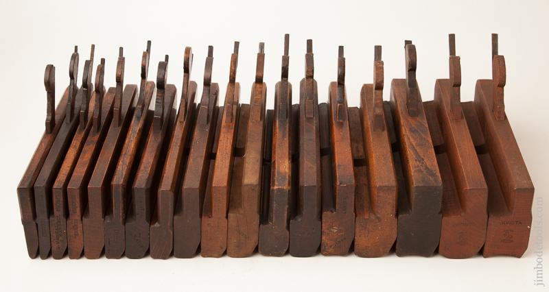 Complete Harlequin Set of 18 Hollows & Rounds Moulding Planes EVENS - 76845R