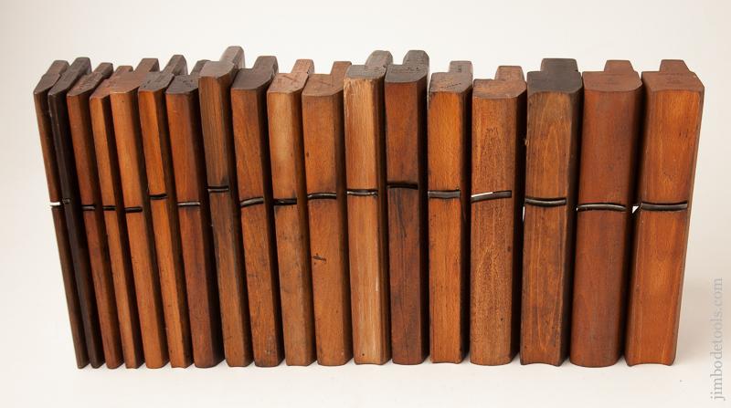 Complete Harlequin Set of 18 Hollows & Rounds Moulding Planes EVENS - 76845R
