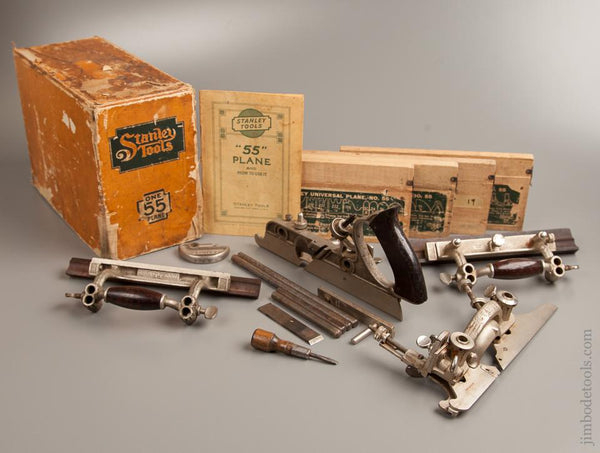 STANLEY No. 55 Combination Plane 100% COMPLETE in Original Box