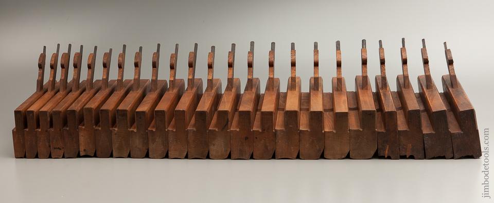 Crisp Set of 23 PRESTON Moulding Planes ALL Same Owner! - 77010