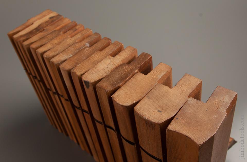Crisp Set of 15 MARPLES Hollows & Rounds Moulding Planes circa 1856-1965 Sheffield - 77020