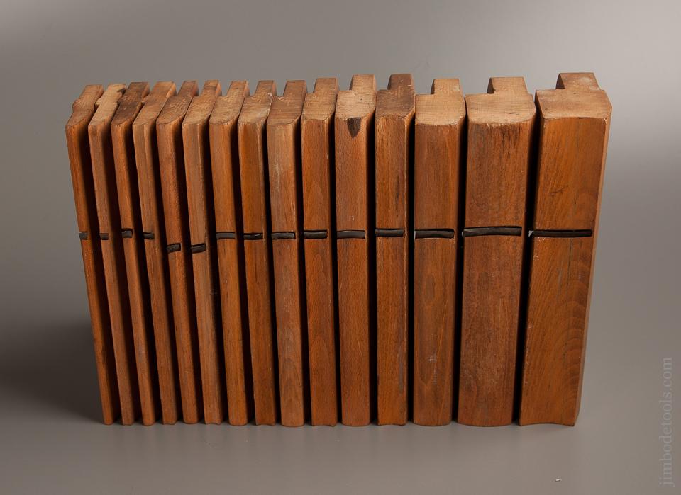 Crisp Set of 15 MARPLES Hollows & Rounds Moulding Planes circa 1856-1965 Sheffield - 77020