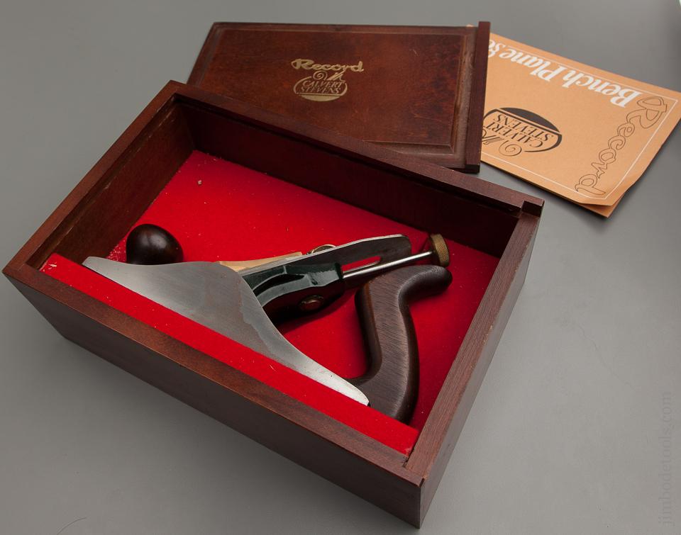 RECORD CALVERT STEVENS No. 88 Heavy Smooth Plane in its Original Wooden Box with Instructions - 77055