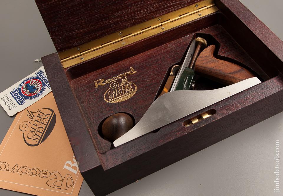 RECORD CALVERT STEVENS No. 88 Heavy Smooth Plane MINT with Tag in Original Wooden Box with Instructions - 77060