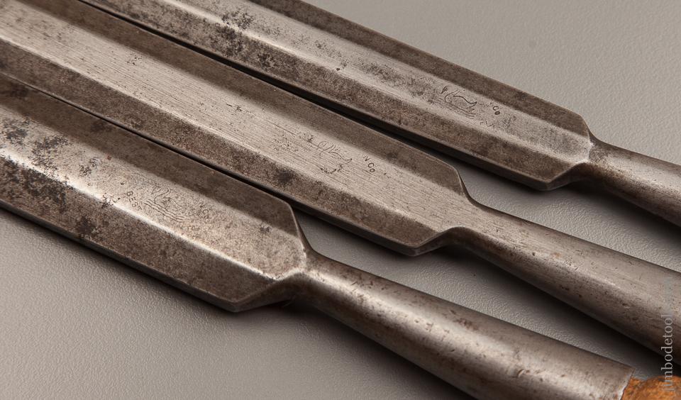 Good User Set of Eight Socket Firmer Chisels by JAMES SWAN - 77209