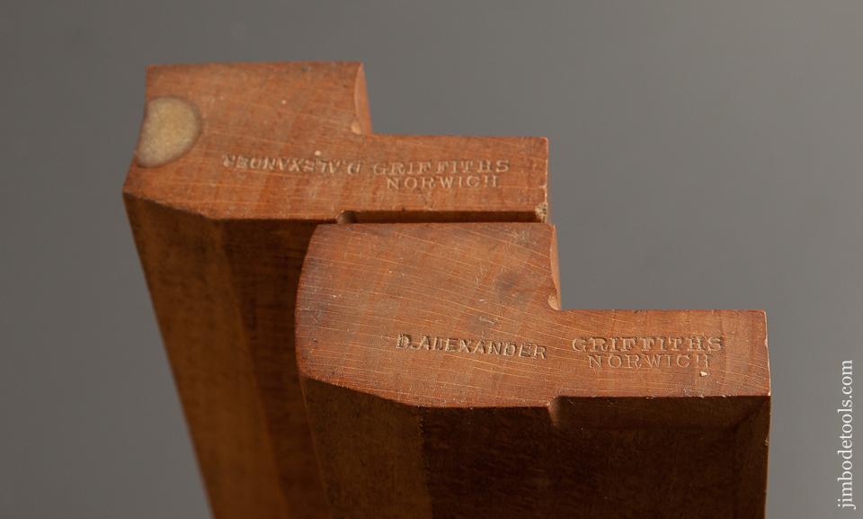 Complete Set of 18 GRIFFITHS NORWICH Hollows & Rounds SKEWED Moulding Planes circa 1803-1958 NEAR MINT! - 77278