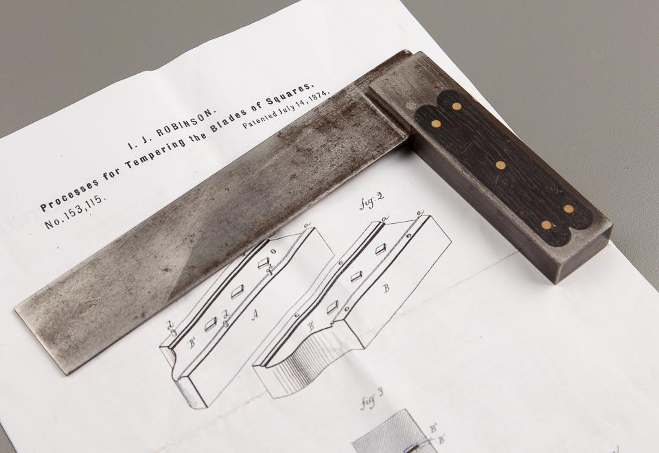 ROBINSON July 14, 1874 Patent Six inch ST. JOHNSBURY TOOL CO. Try Square RARE - 77378R