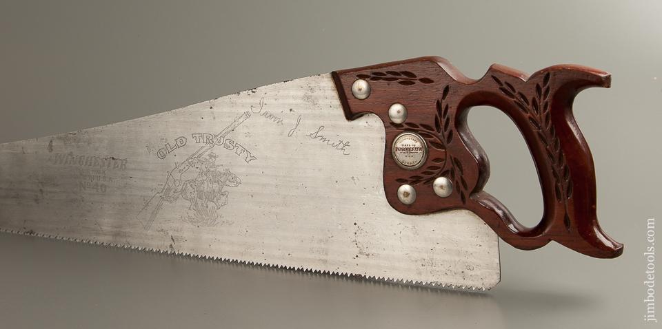 Amazing WINCHESTER 8 point 26 inch No. 40 Old Trusty Hand Saw - 77410R