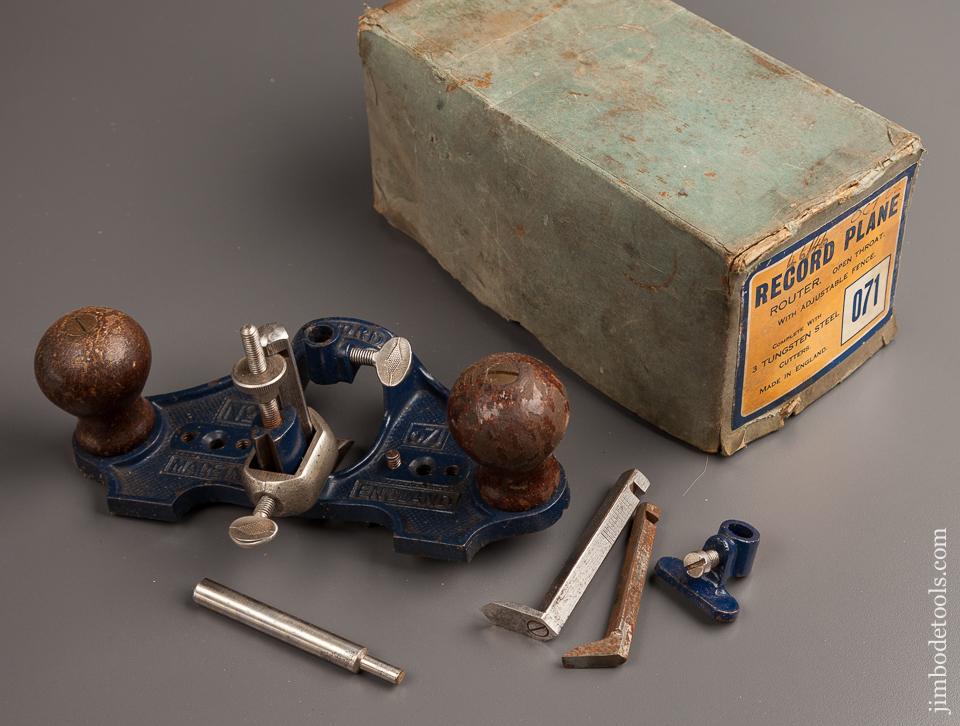 RECORD No. 071 Router Plane COMPLETE in Original Box - 77450