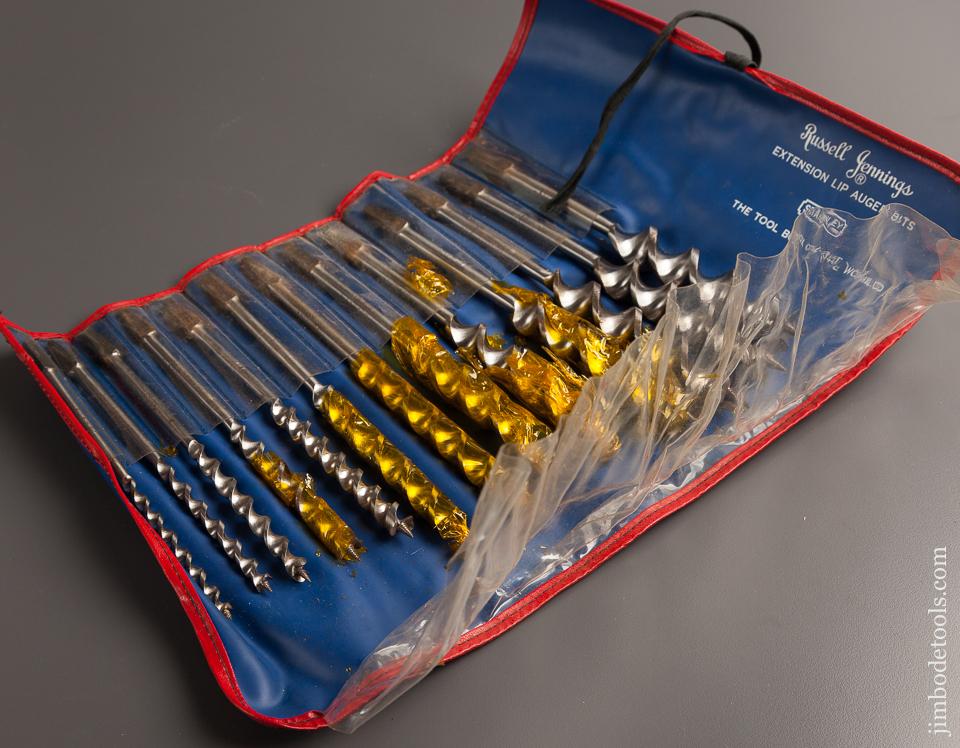 Complete Set of 13 RUSSELL JENNINGS Auger Bits NEAR MINT in Original Wrappers and Roll! - 77495