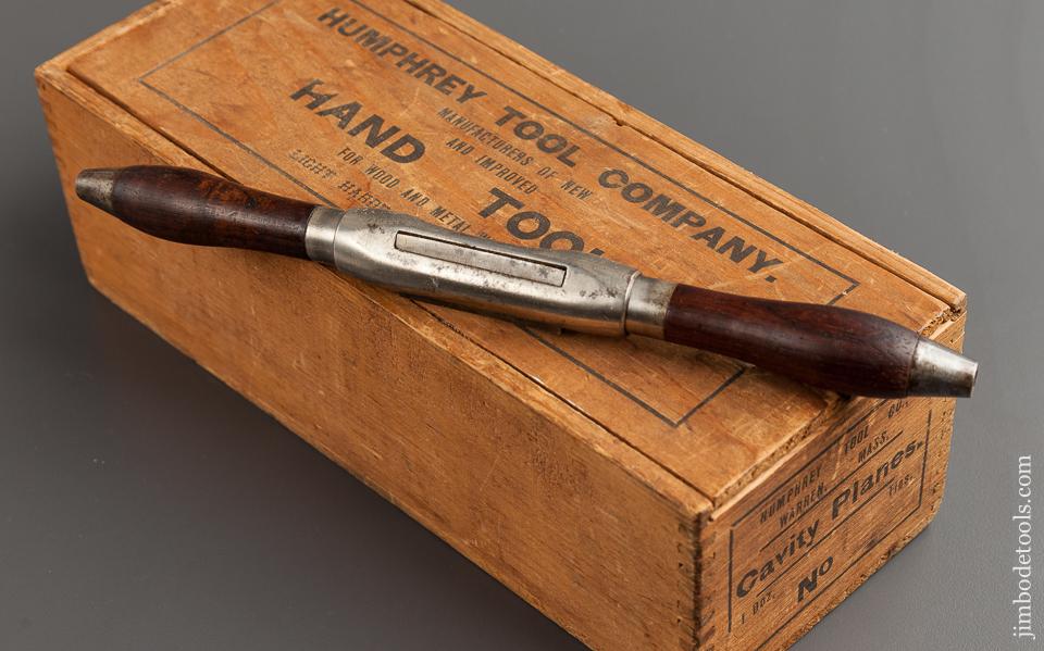 HUMPHREY Patent May 16, 1882 Cavity Plane (Spoke Shave) in Original Wooden Box - 77598U
