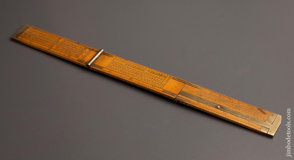 Rare Three-Fold Boxwood and Brass Iron Monger's Rule - 77626R