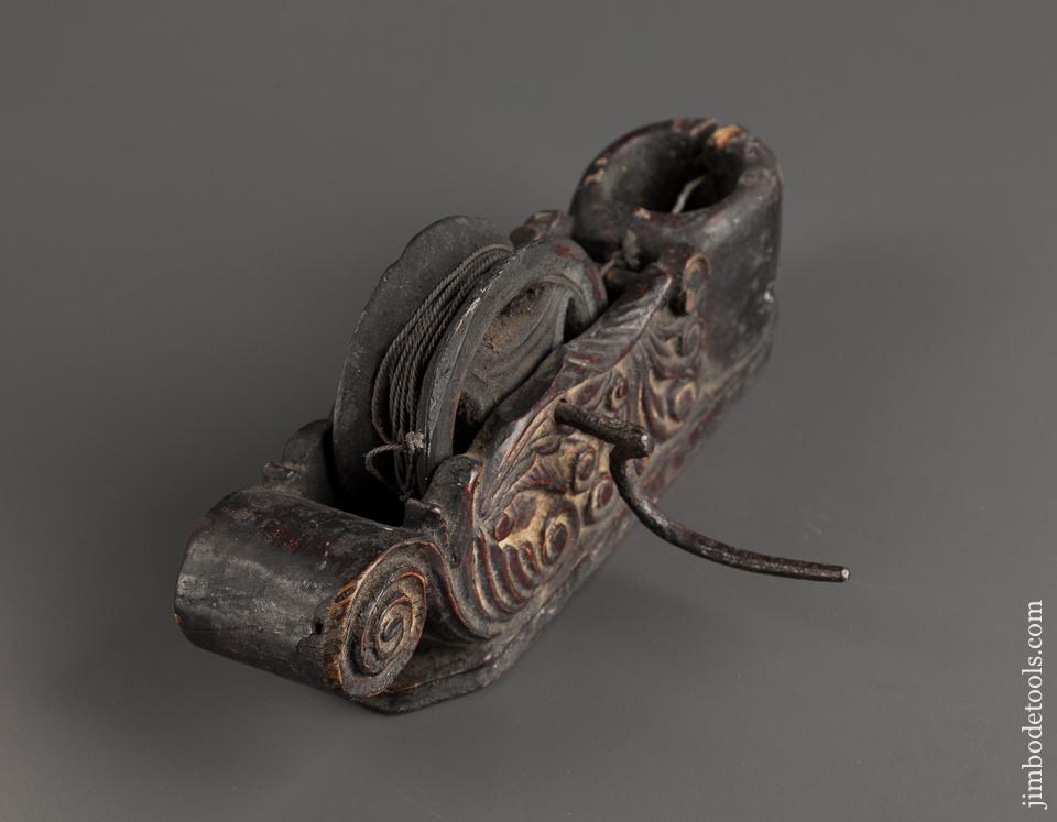 Early Japanese Sumitsubo with Carved Wheel - 77684