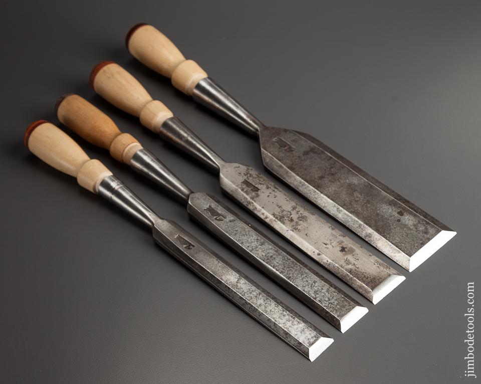 Nice Set of Four JAMES SWAN Socket Firmer Chisels - 77705