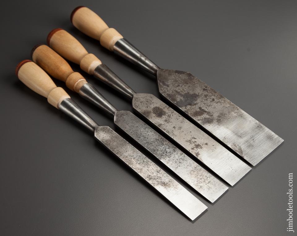 Nice Set of Four JAMES SWAN Socket Firmer Chisels - 77705