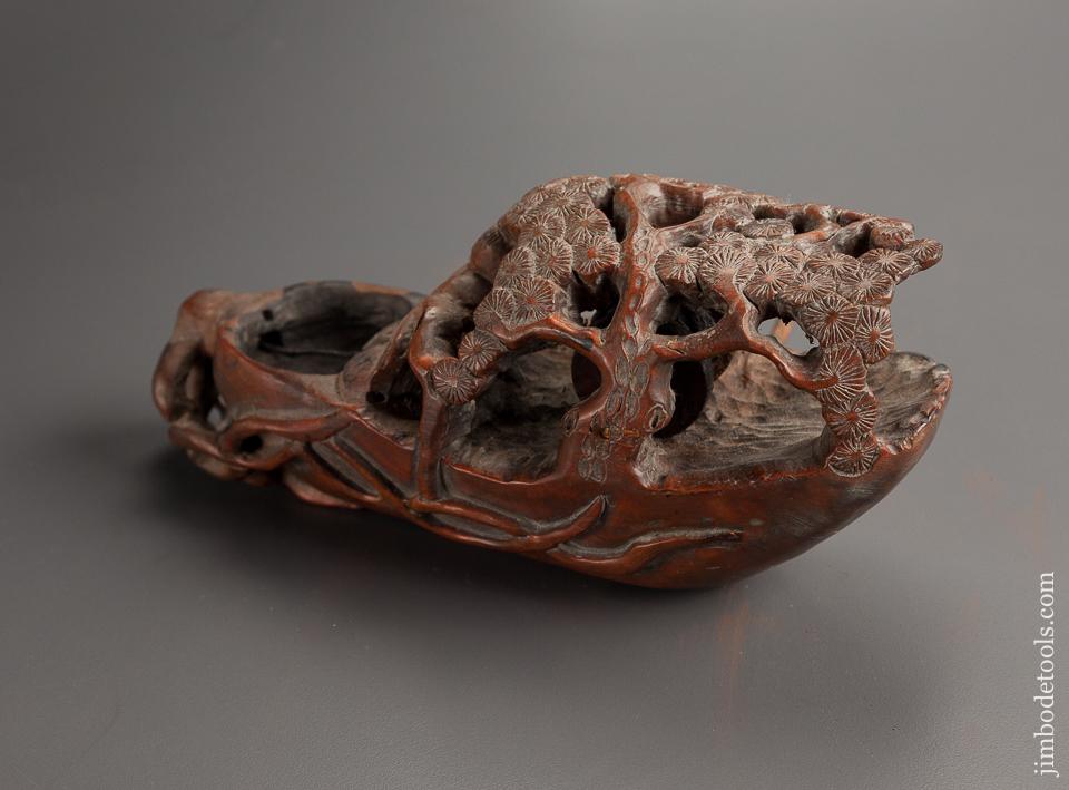 Incredible! Hand carved Japanese Ink Line Sumitsubo - 77728U