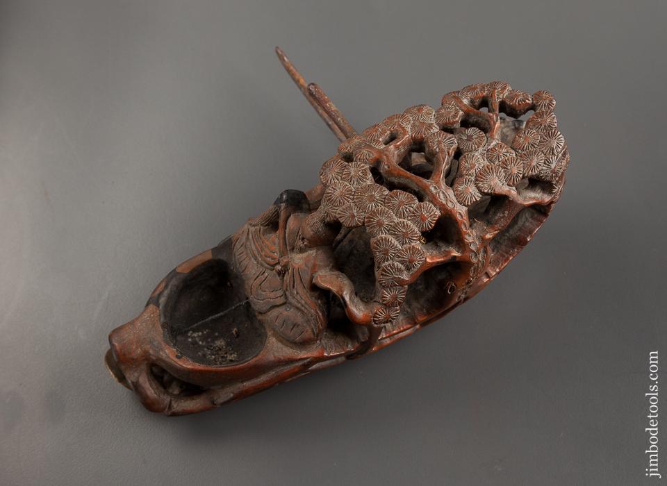 Incredible! Hand carved Japanese Ink Line Sumitsubo - 77728U