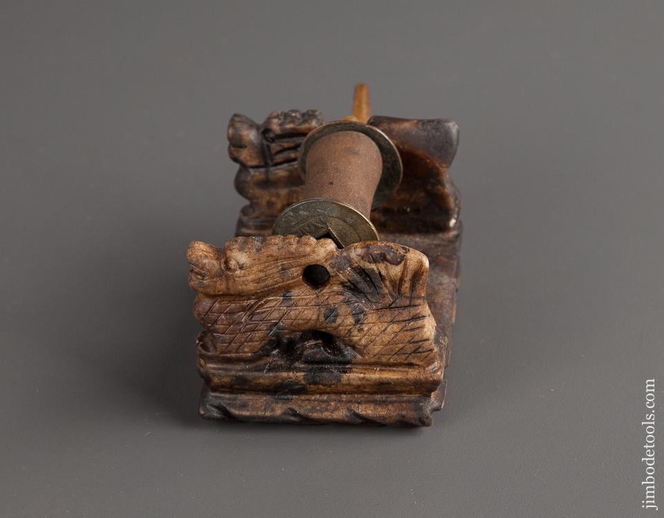 Beautiful Soap Stone Figural Wishing Well Japanese Sumitsubo Ink Line - EXCELSIOR 77830