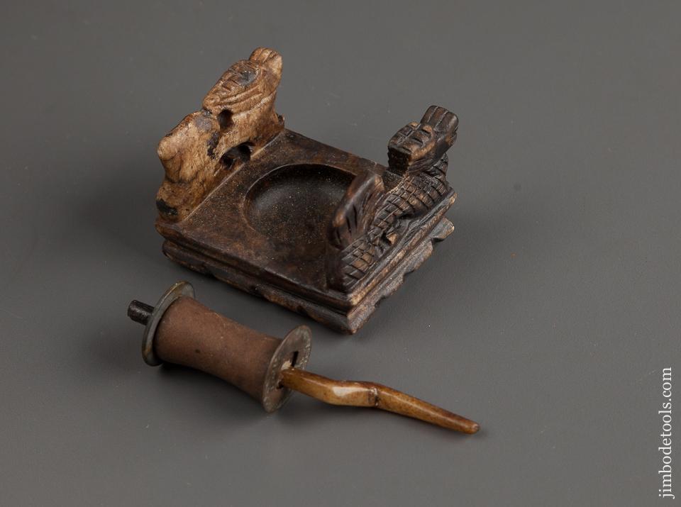 Beautiful Soap Stone Figural Wishing Well Japanese Sumitsubo Ink Line - EXCELSIOR 77830