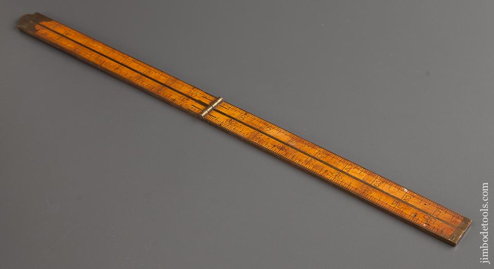 Three Foot Four Fold STANLEY No. 66 3/4 Boxwood and Brass Carpenter's Rule SWEETHEART - 77864R