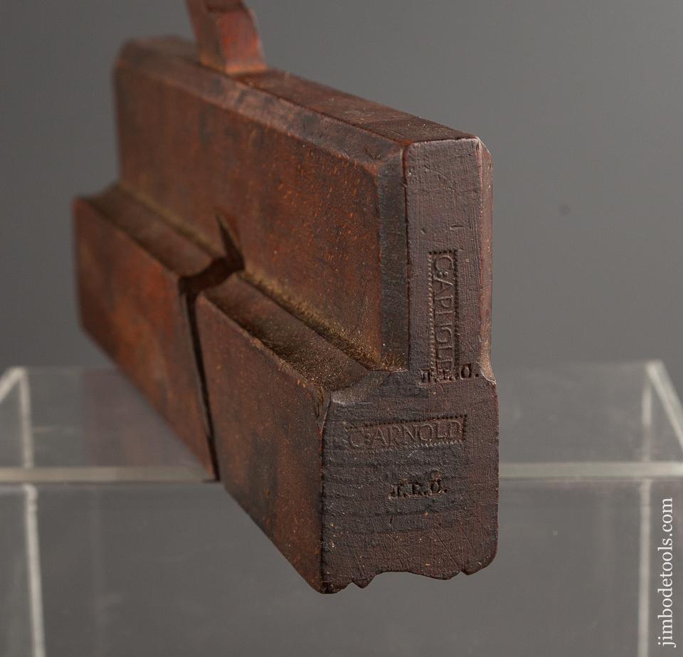 1 1/2 inch Wide C. ARNOLD Beech Complex Moulding Plane circa 1800-30 GOOD+ - 78029