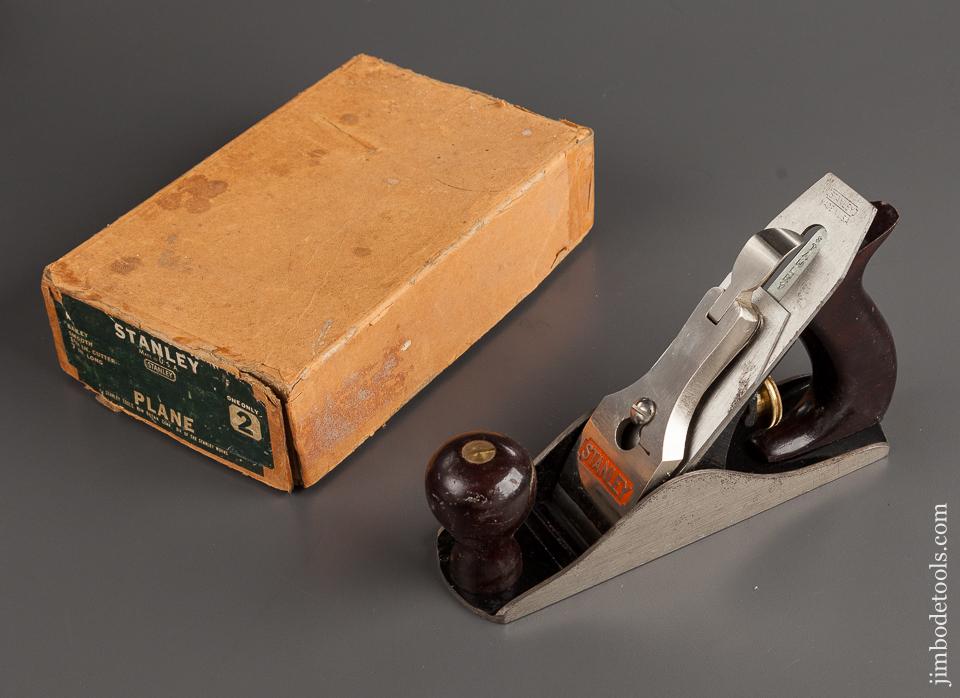 Beautiful STANLEY No. 2 Smooth Plane Type 2 circa 1932 in Original Box - 78043R