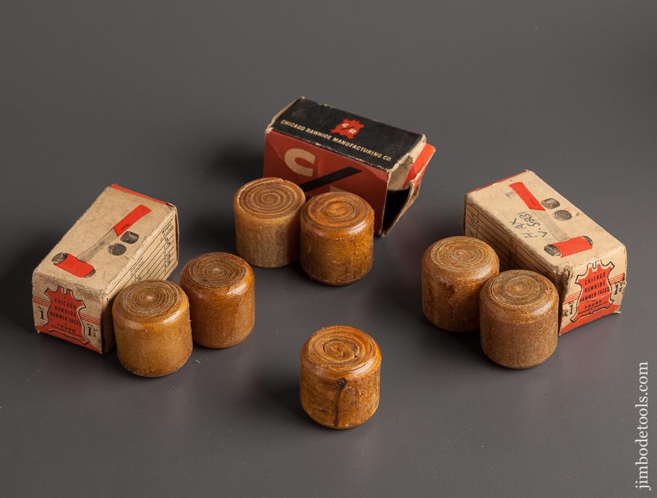 Seven CHICAGO RAWHIDE No. 1 Faces, Inserts for Leather Hammer - 78069